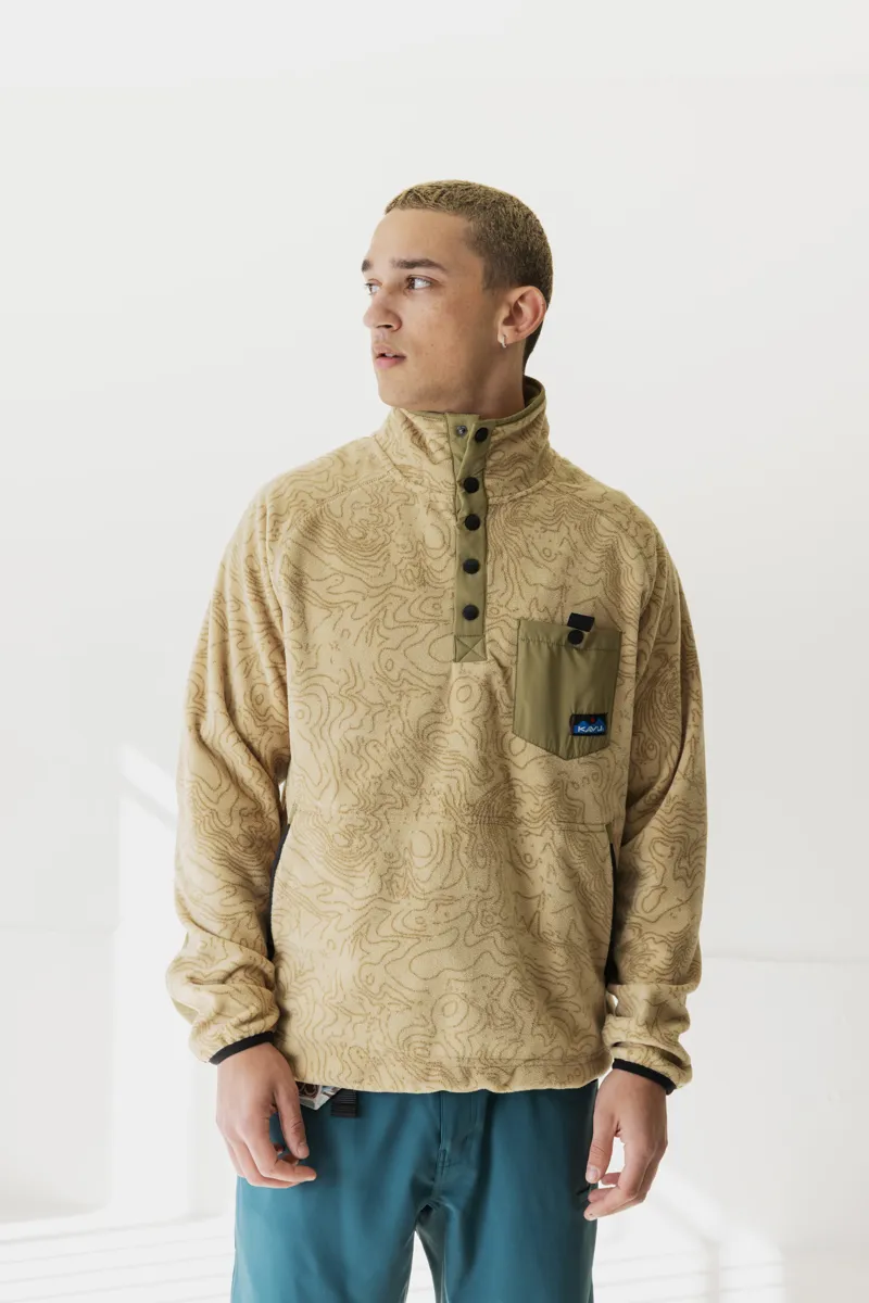 Kavu Teannaway Fleece Mens in Terrain Topo