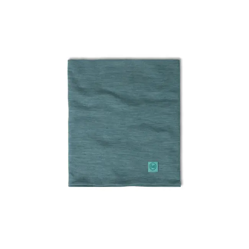 Buff Heavyweight Merino Neck Tube in Solid Pool-1