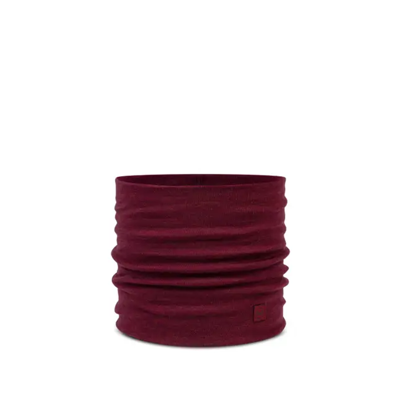 Buff Merino Heavyweight Neck Tube in Tibetan Red 