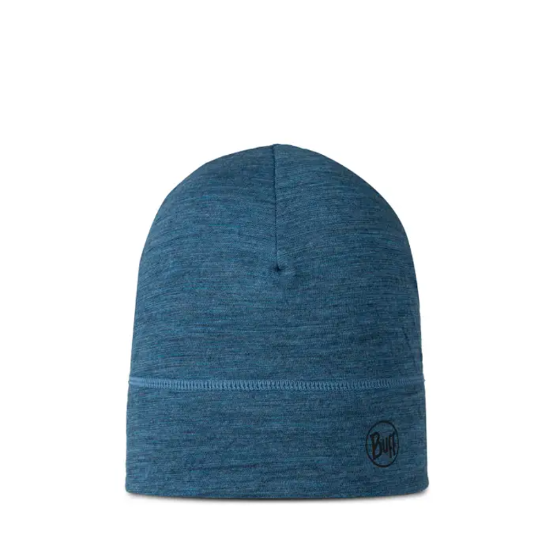 Buff Lightweight Merino Beanie in Multistripes Tempest Blue