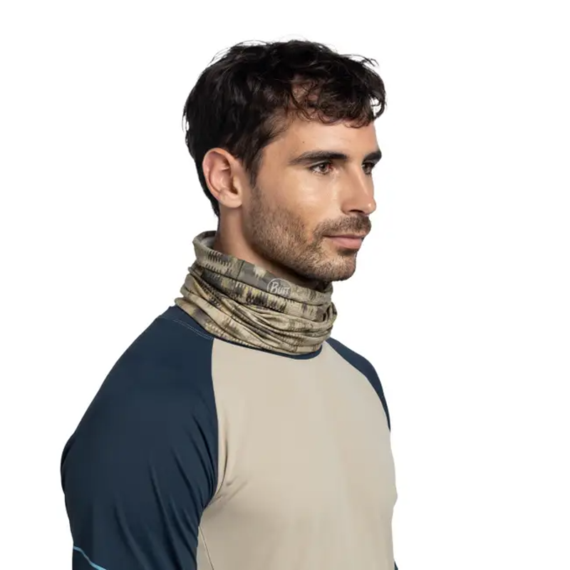 Buff Coolnet UV Neck Tube in Resca Tundra Khaki-2