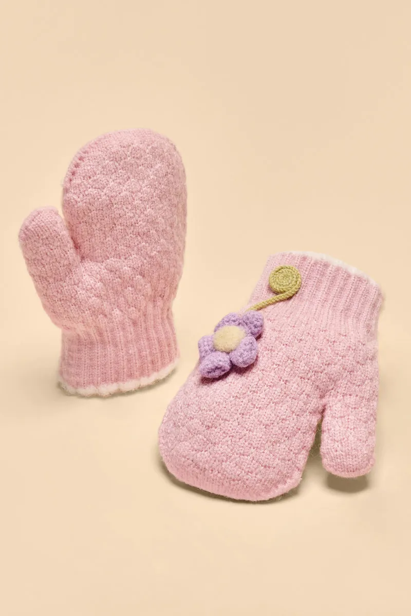 Powder Pals Mittens Kids in Perfect Pansy Pink