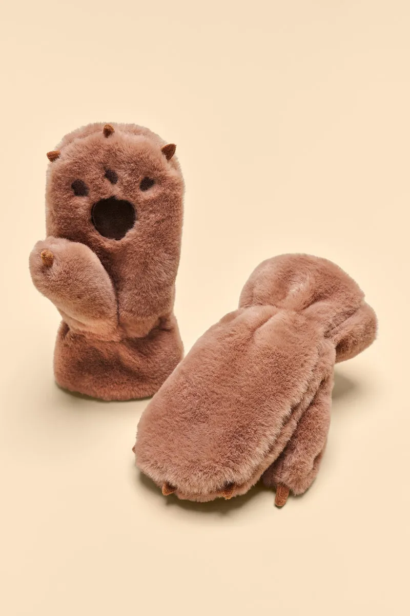 Powder Pals Mittens in Bear Paw Chocolate