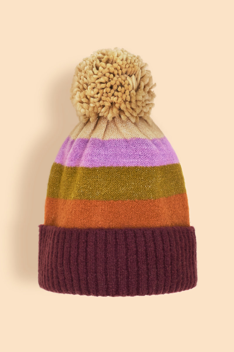 Powder Lilia Bobble Hat in Vintage Mix-1