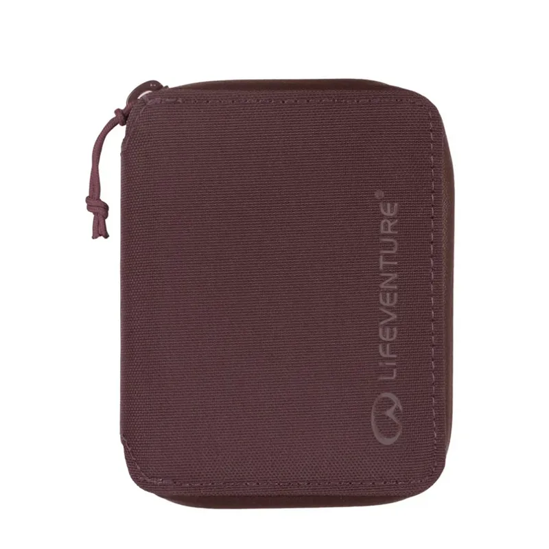 Lifeventure RFID Bi-Fold Wallet Recycled Nylon in Plum