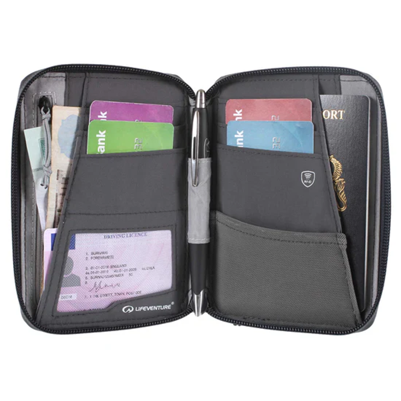Lifeventure RFID Mini Travel Wallet in Navy Blue-1