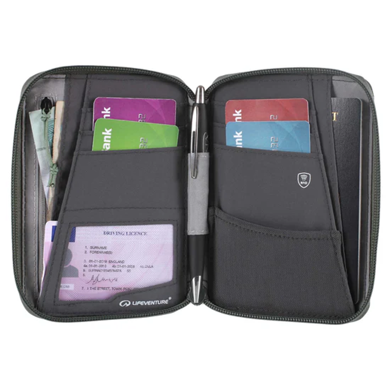 Lifeventure RFID Mini Travel Wallet in Olive-1