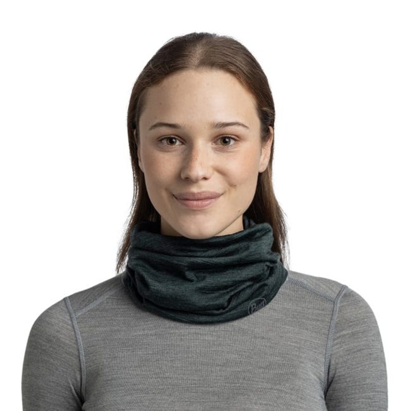 Buff Lightweight Merino Neck Tube in Multistripes Forest-2
