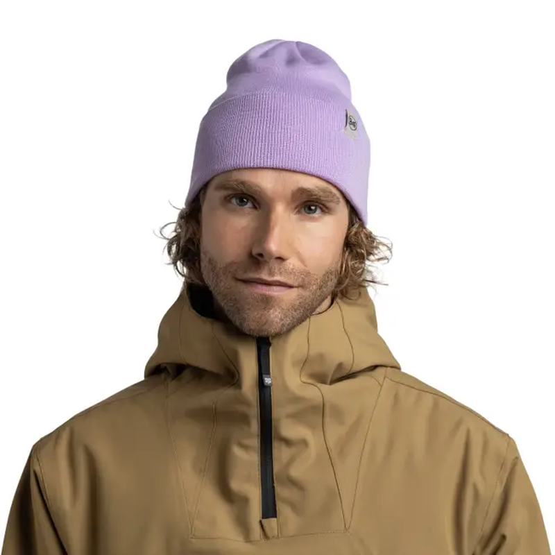 Buff Lilon Knitted Beanie in Grape Ice-2
