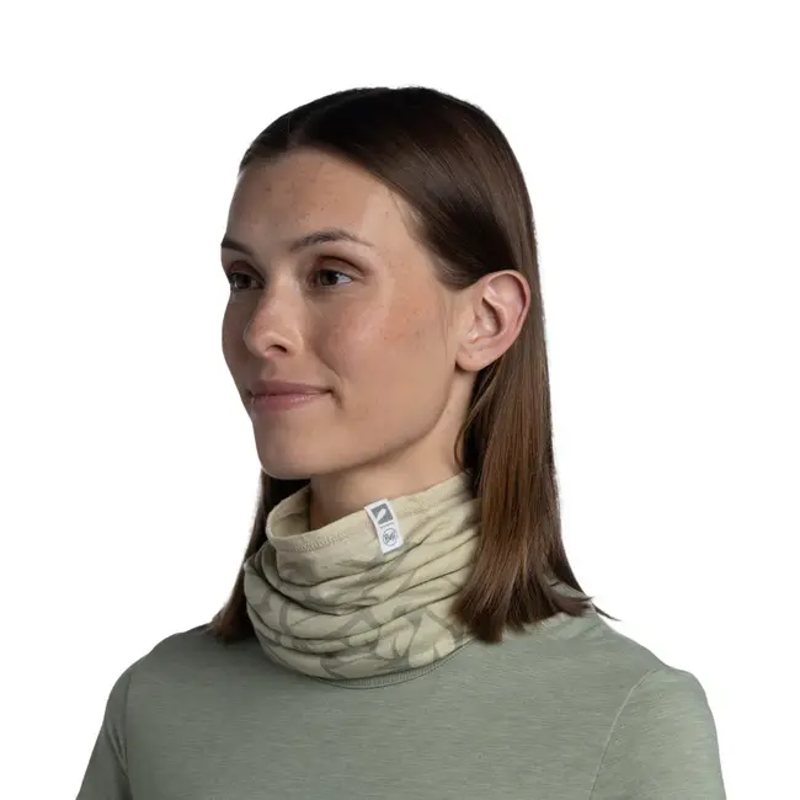 Buff Lightweight Merino Neck Tube in Cozumel Pistachio -4