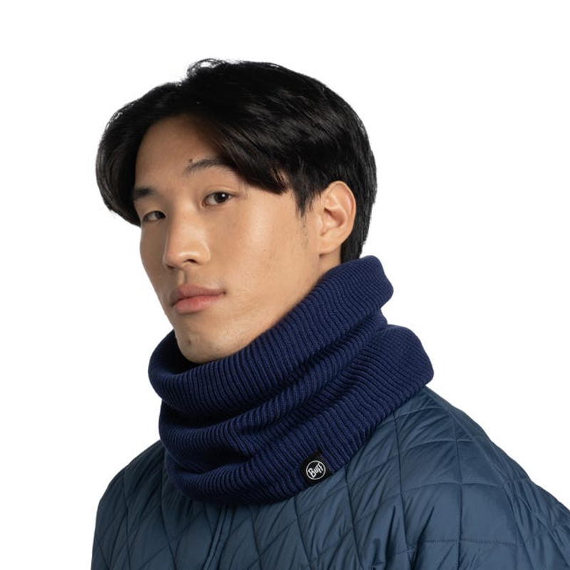 Buff Renvi Knitted and Fleece Neckwarmer in Midnight-3