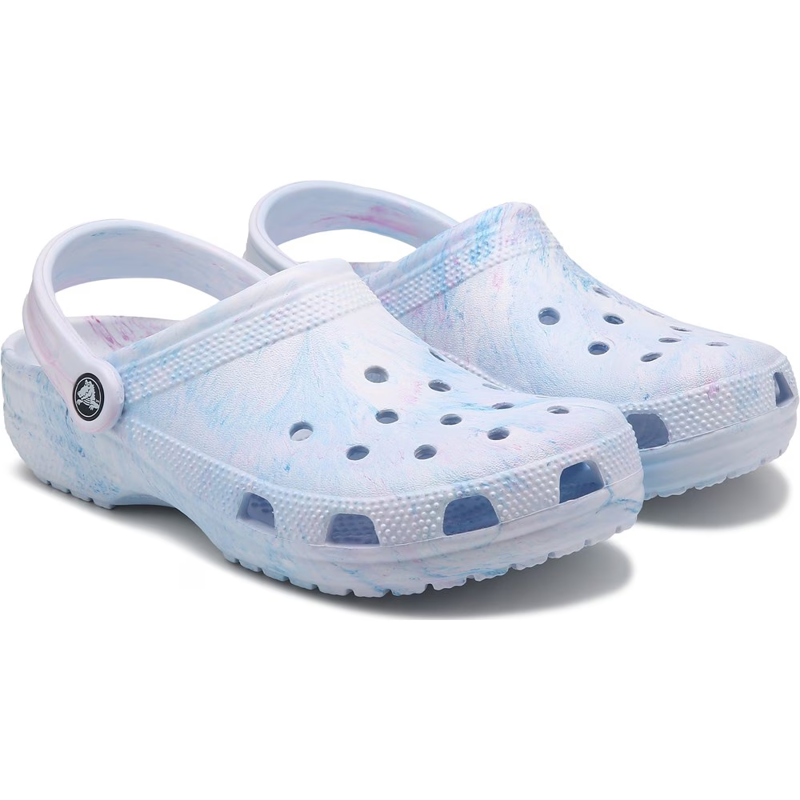 Crocs Classic Watercolor Marbled Clog in Watercolour Blue