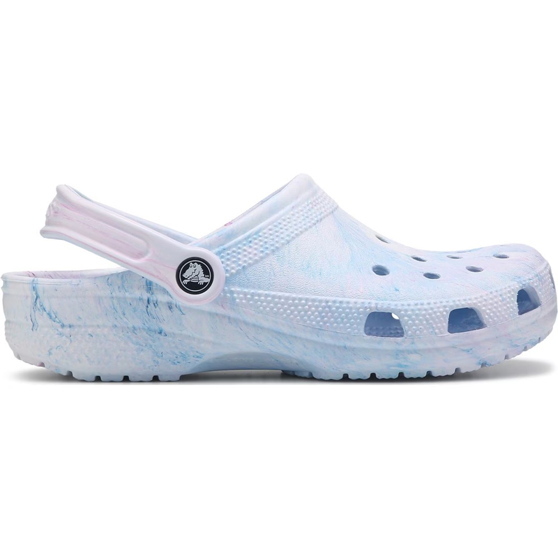 Crocs Classic Watercolor Marbled Clog in Watercolour Blue-2