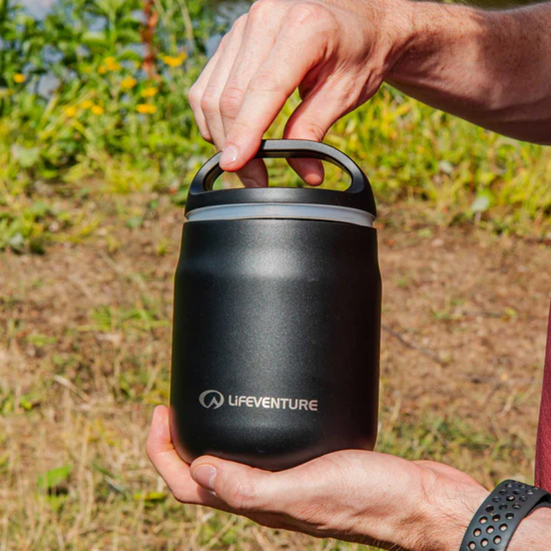 Lifeventure Food Flask 600ml in Black-1