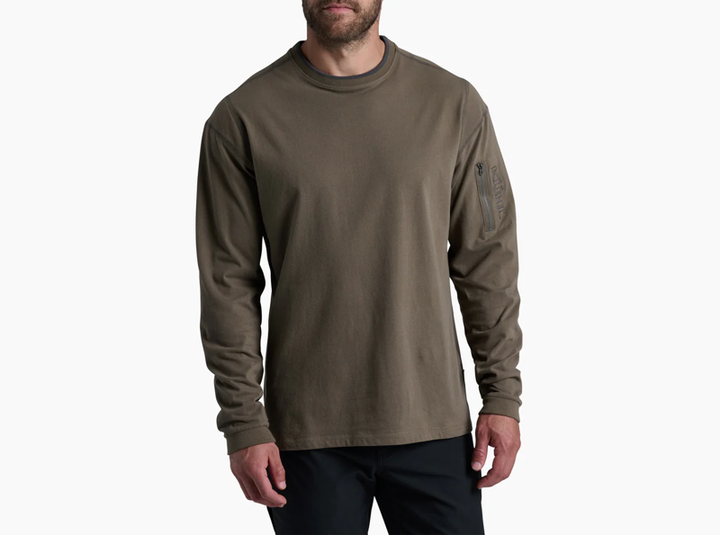 Kuhl Kommando Crew Long Sleeve Crew Mens in Kanteen