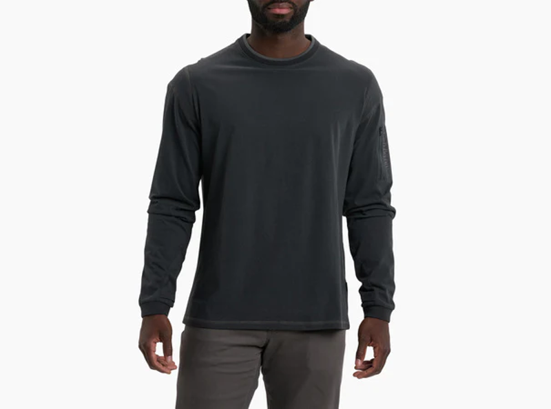 Kuhl Kommando Crew Long sleeved T-shirt Mens in Onyx