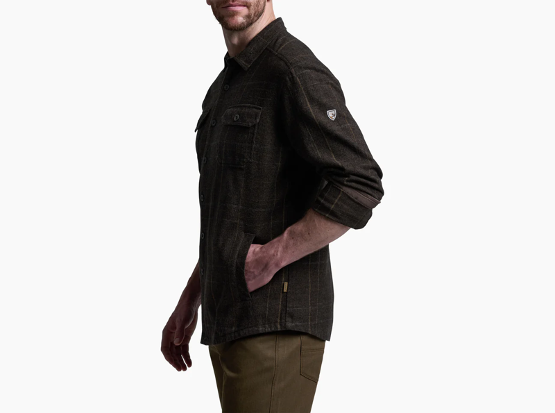Kuhl Deviatr Shirt-Jac Mens in Dark Roast-1