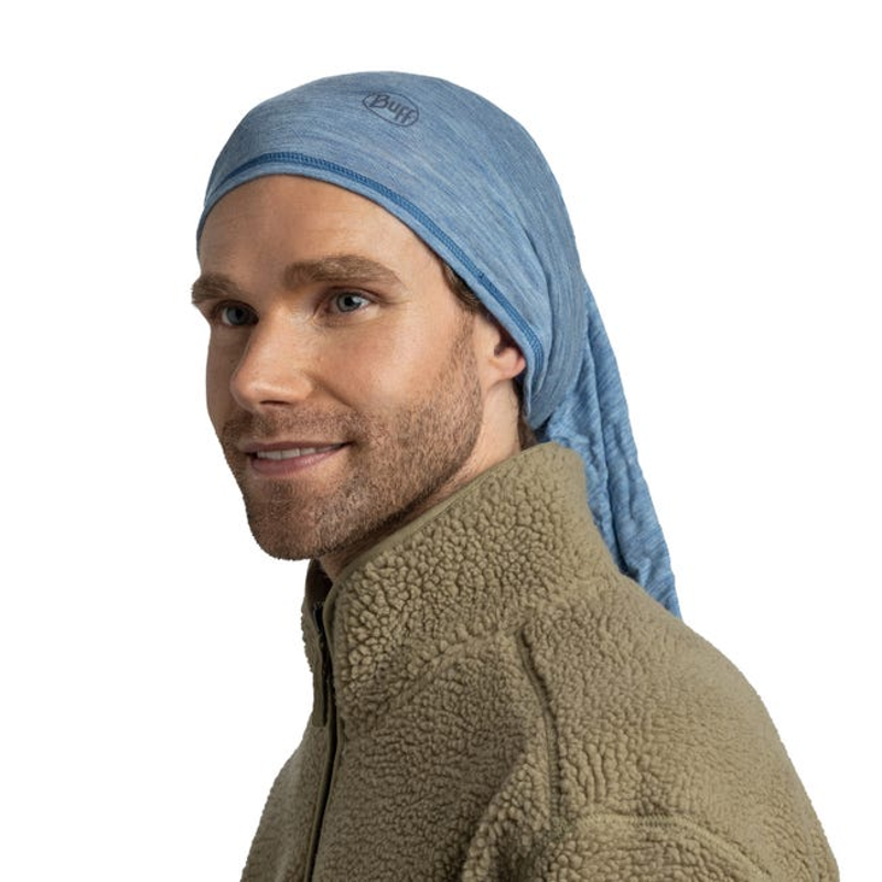 Buff Lightweight Merino Neck Tube in Solid Lake -3