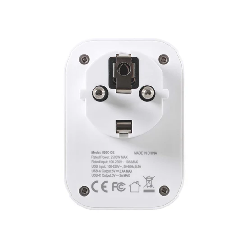 Lifeventure World to Europe Travel Adaptor with USB and USB C-2