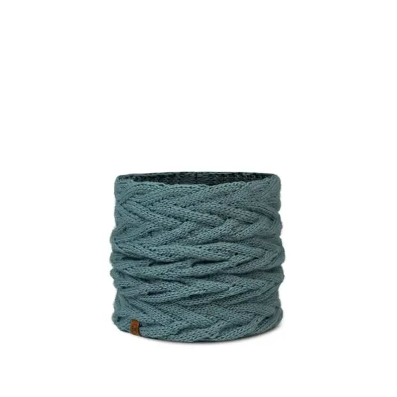 Buff Caryn Knitted Fleece Neckwarmer in Blue Glass