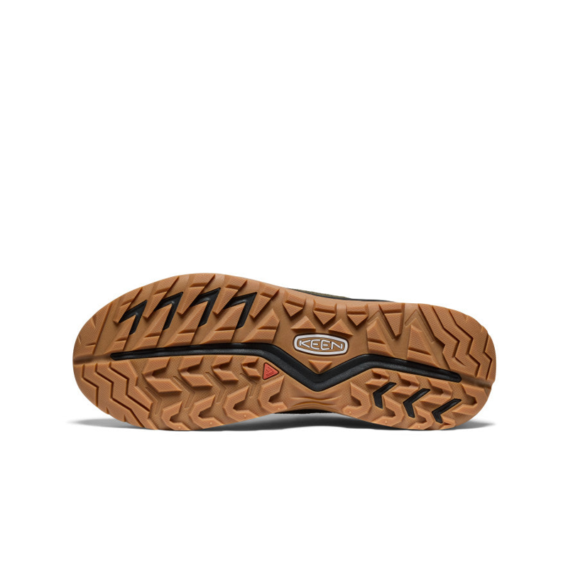 Keen Hightrail Waterproof Shoes Mens in Winter Moss/Gold Flame-5