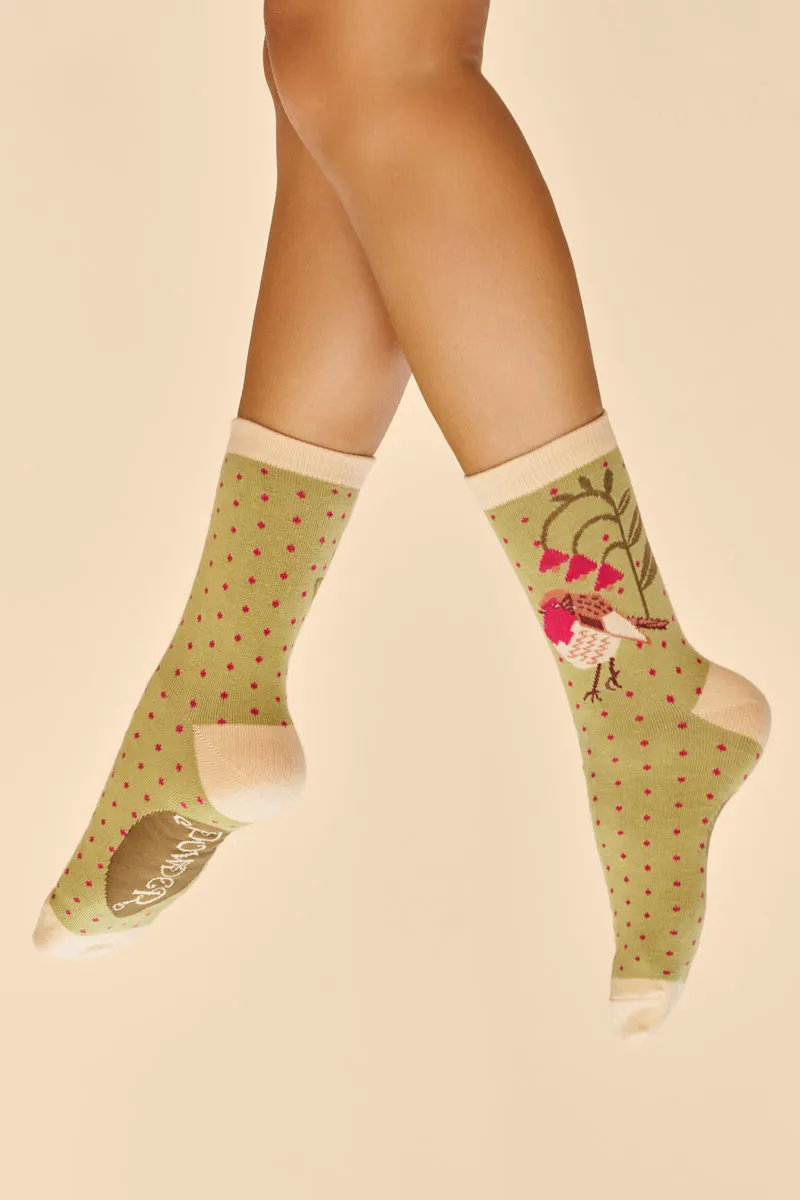 Powder Rosy Robin Ankle Socks Womens