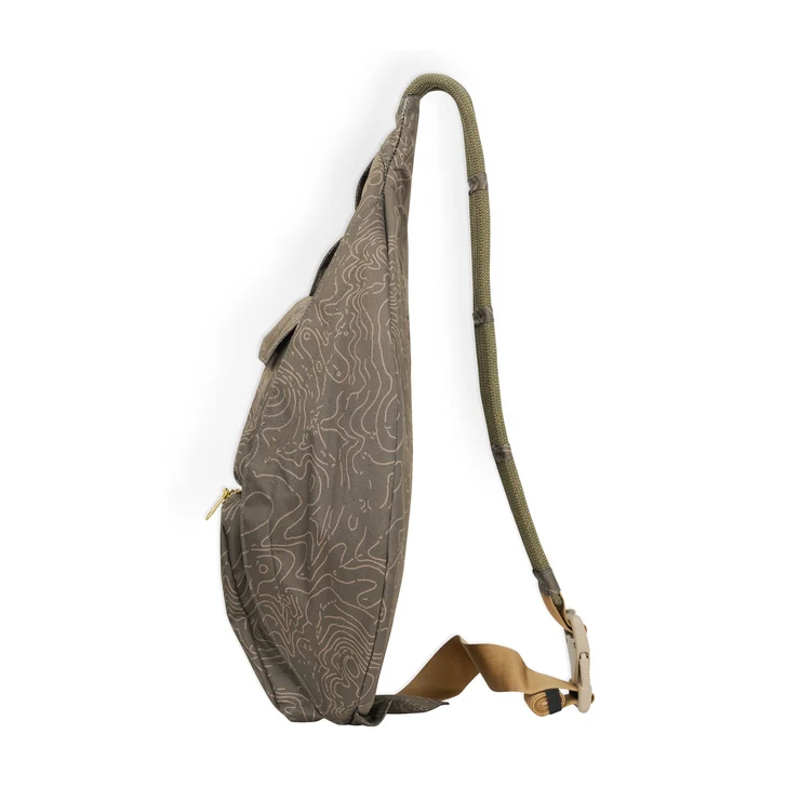 Kavu Rope Sling Bag in Olive Topo-3