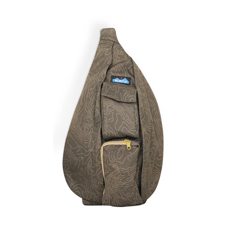 Kavu Rope Sling Bag in Olive Topo-4
