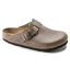 Birkenstock Boston Clogs in Natural Leather Oiled Tabacco Brown