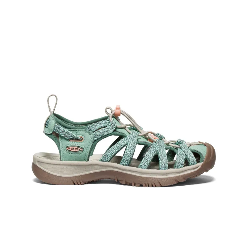 Keen Whisper Sandals Womens in Granite Green/Peach Parfait
