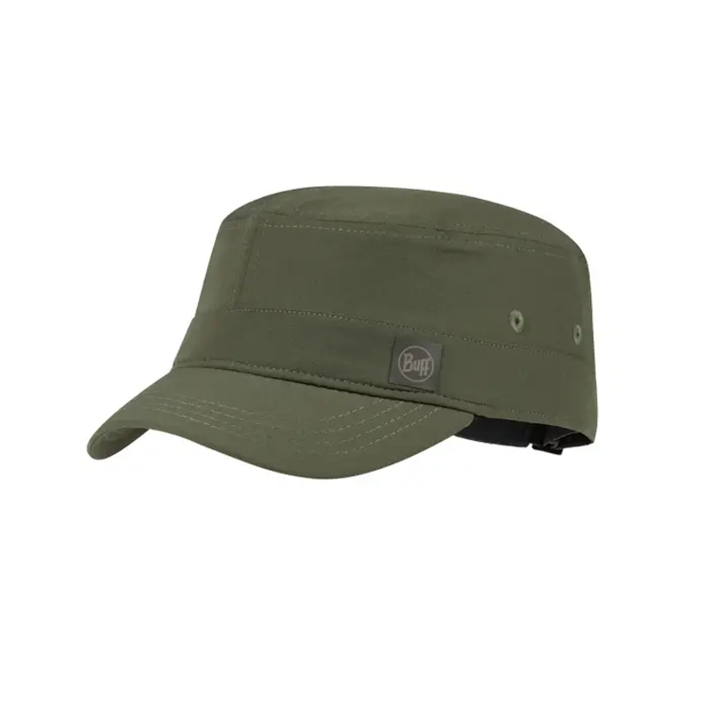 Buff Military Cap in Solid Khaki