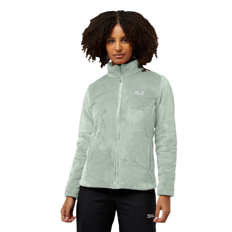 Jack Wolfskin Rotwand 3in 1 Jacket Womens in Sago Palm-3