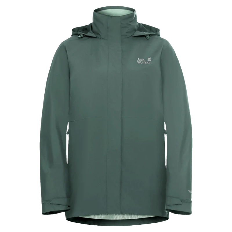 Jack Wolfskin Rotwand 3in 1 Jacket Womens in Sago Palm-8