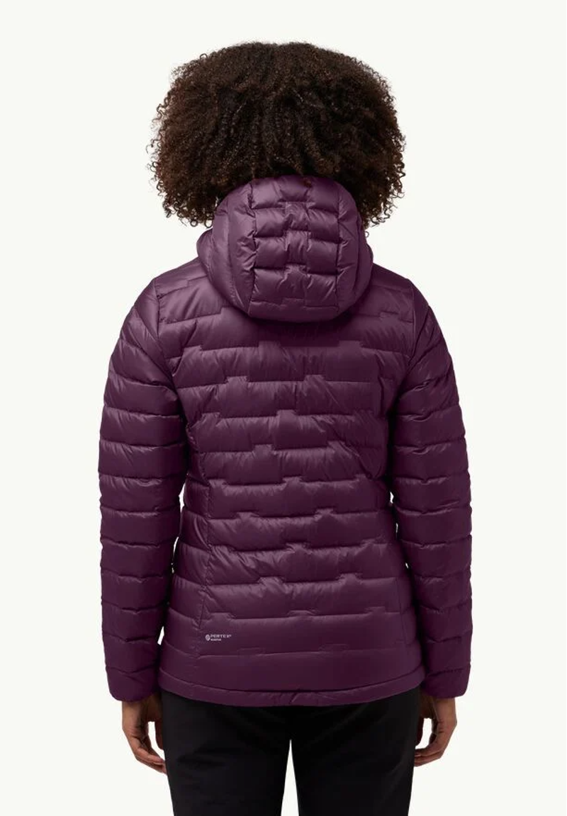 Jack Wolfskin Passamani Down Hoody Womens in Midnight Plum-1