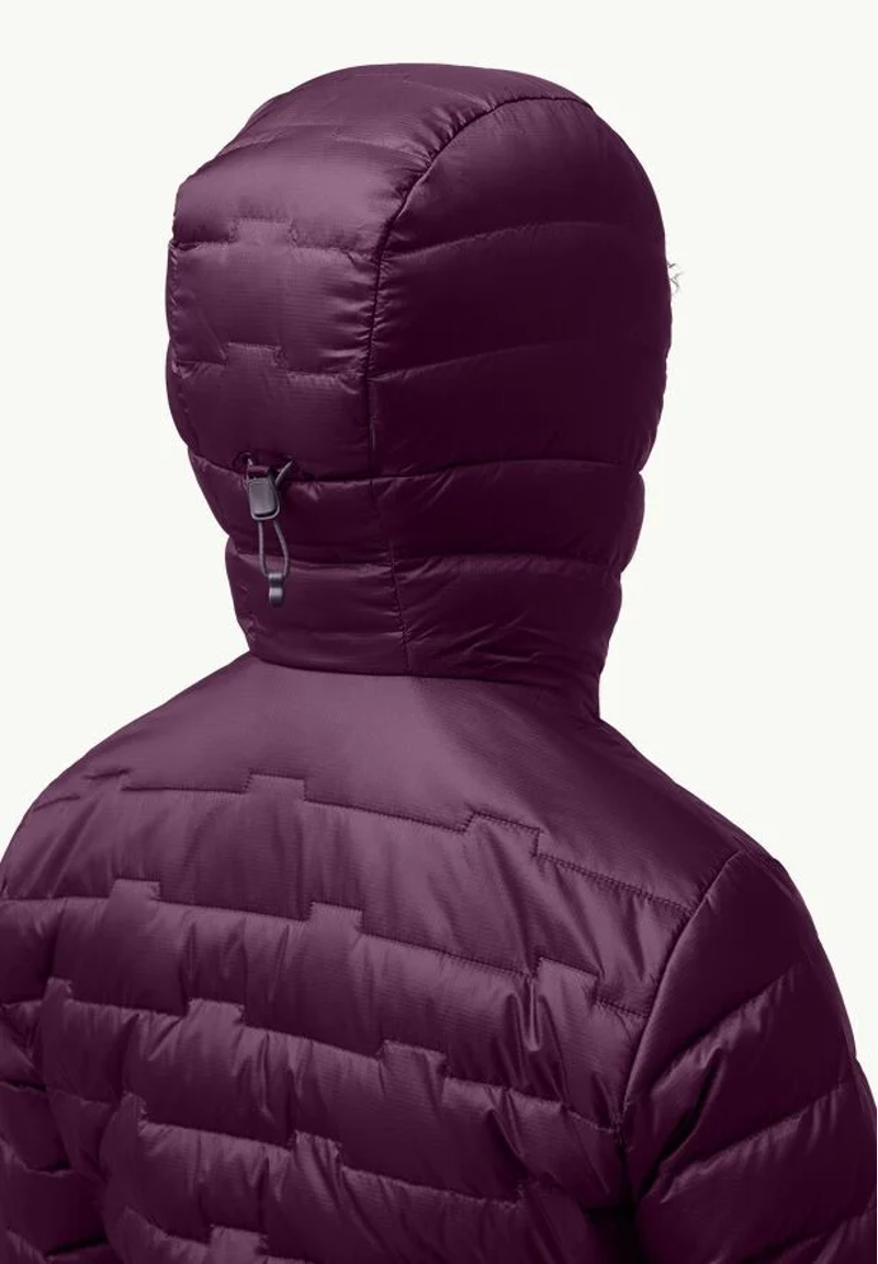 Jack Wolfskin Passamani Down Hoody Womens in Midnight Plum-2