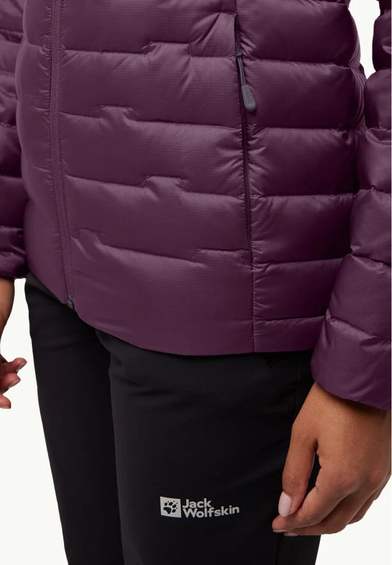 Jack Wolfskin Passamani Down Hoody Womens in Midnight Plum-3