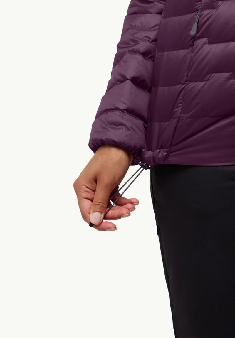 Jack Wolfskin Passamani Down Hoody Womens in Midnight Plum-5
