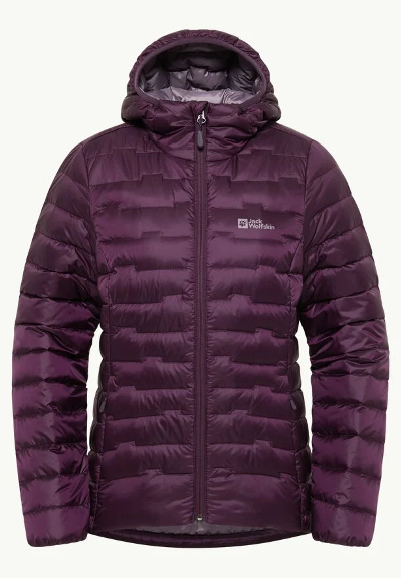 Jack Wolfskin Passamani Down Hoody Womens in Midnight Plum-10