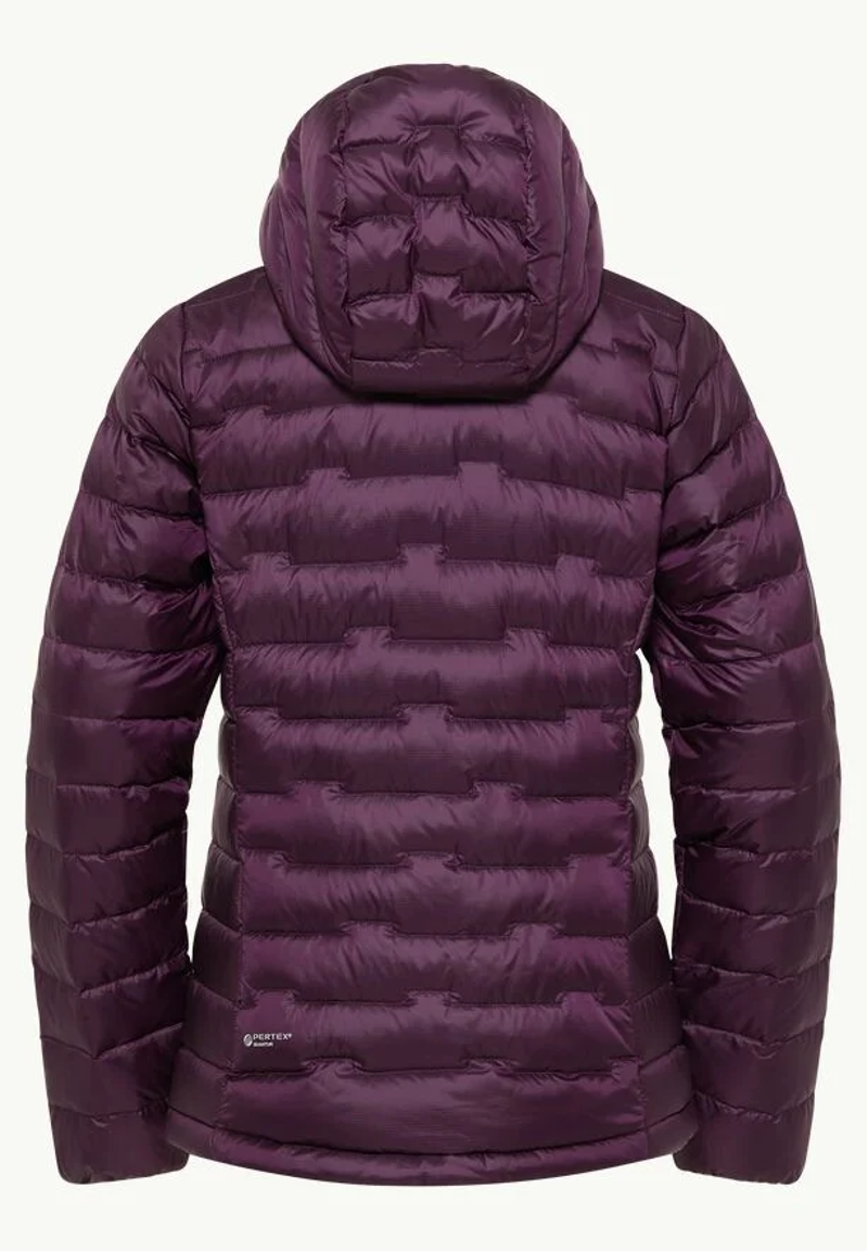 Jack Wolfskin Passamani Down Hoody Womens in Midnight Plum-11
