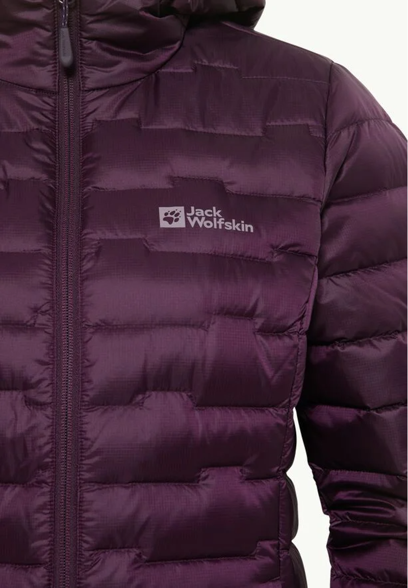 Jack Wolfskin Passamani Down Hoody Womens in Midnight Plum-12