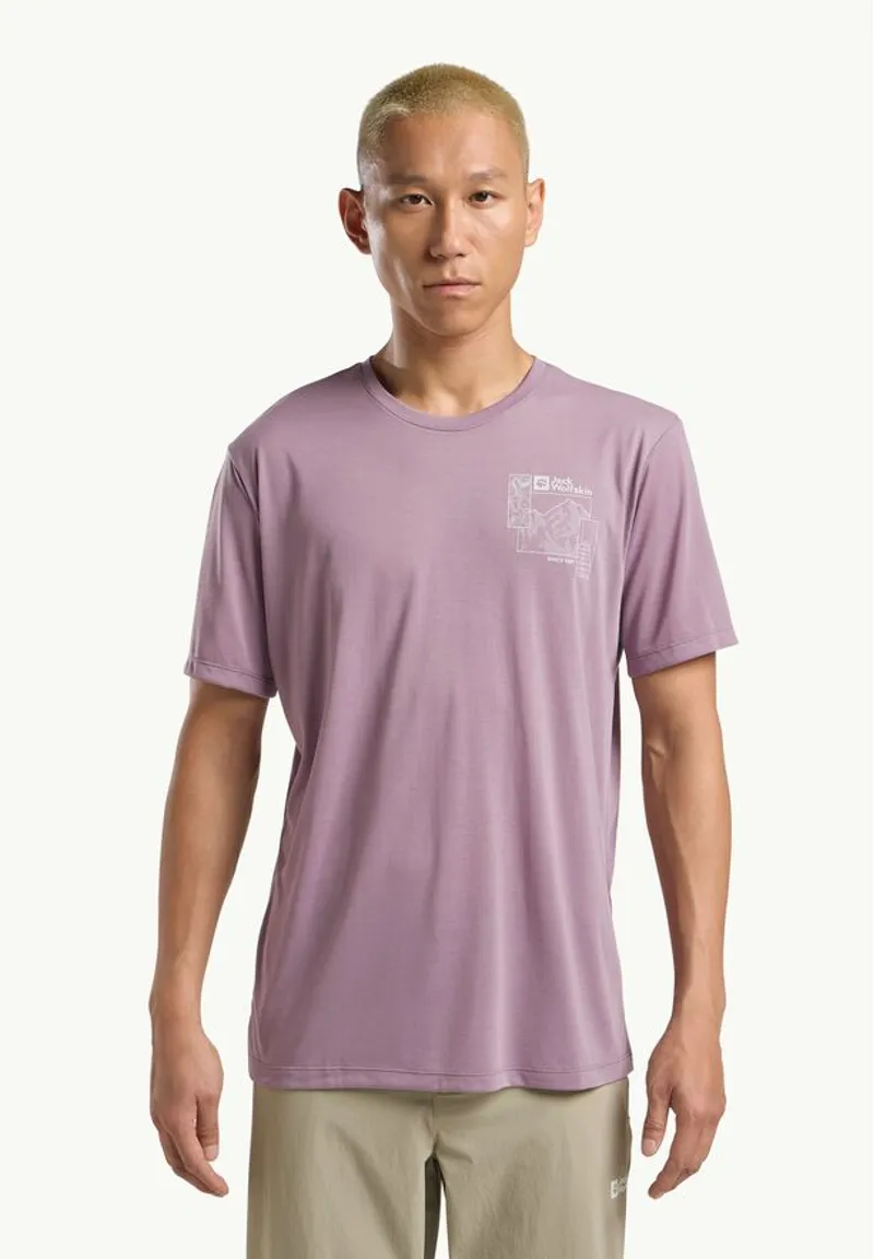 Jack Wolfskin Vonnan Graphic T-Shirt Mens in Explore Wild Blossom