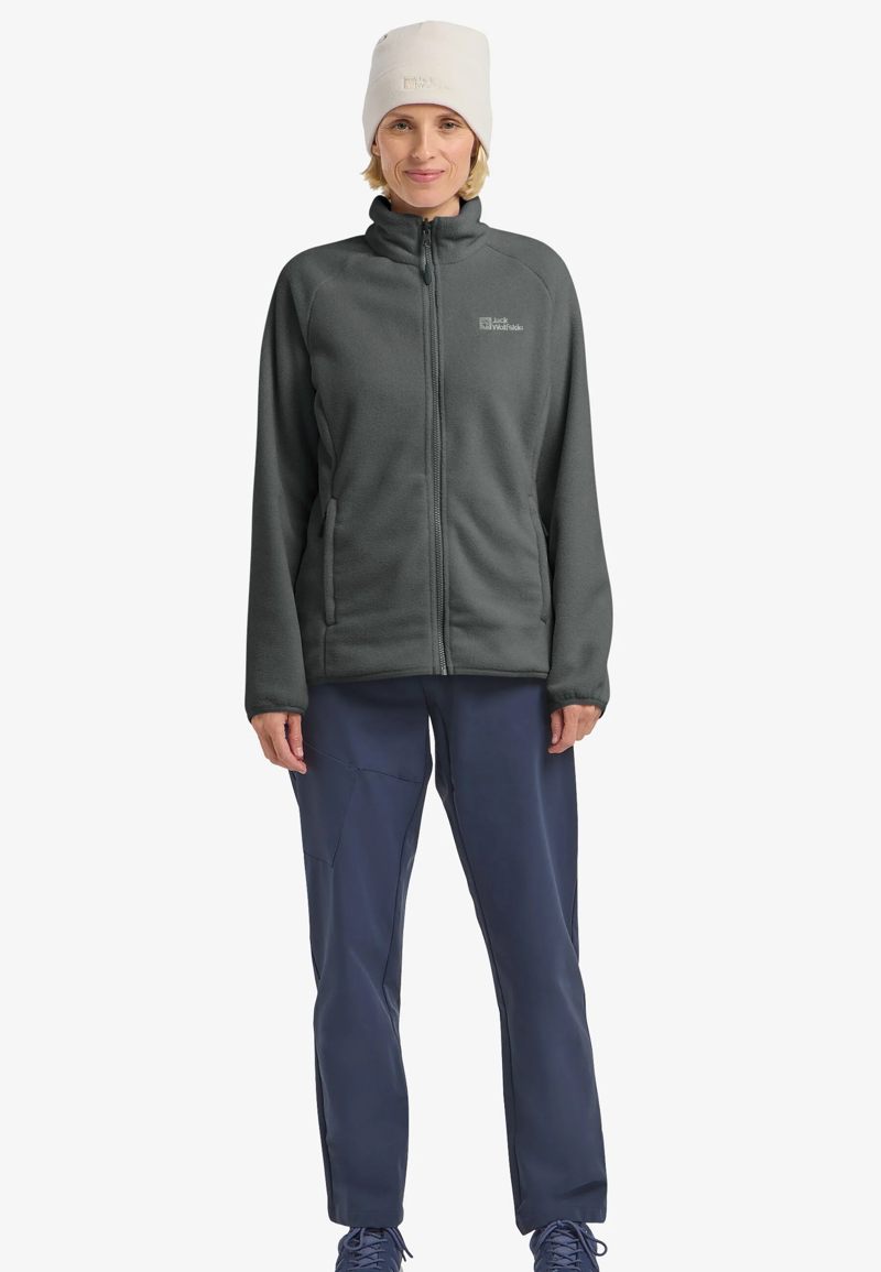 Jack Wolfskin Moonrise FZ Fleece Womens in Slate Green-2