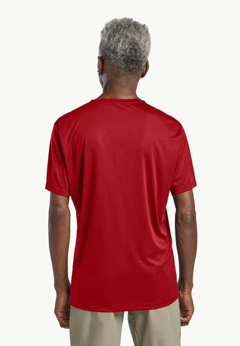 Jack Wolfskin Tech T Mens in Adrenaline Red-1