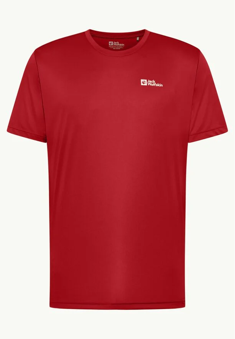 Jack Wolfskin Tech T Mens in Adrenaline Red-5