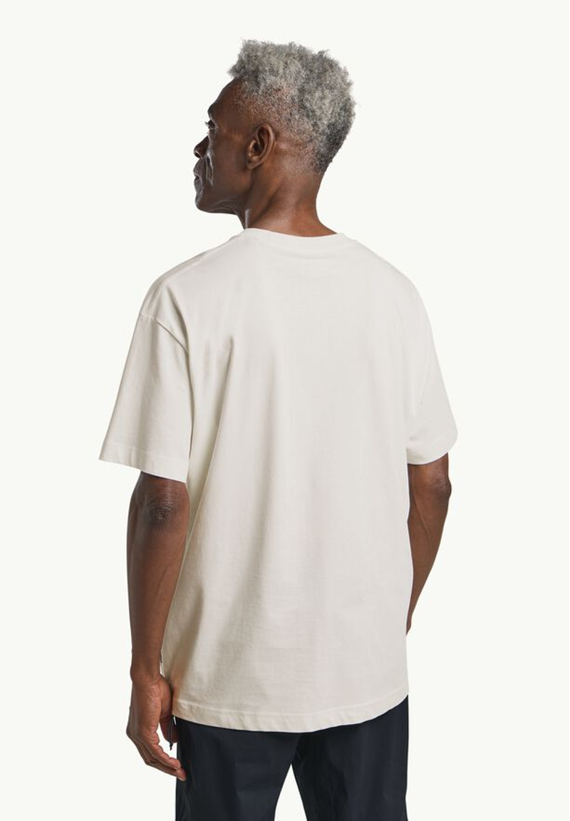 Jack Wolfskin Freeroamer Tent T-shirt Mens in Cotton White-1