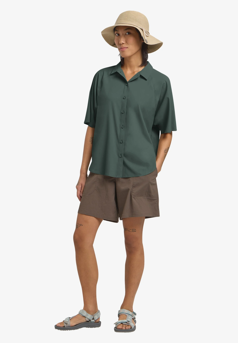 Jack Wolfskin Sierra Quest SS Shirt Womens in Sago Palm -2