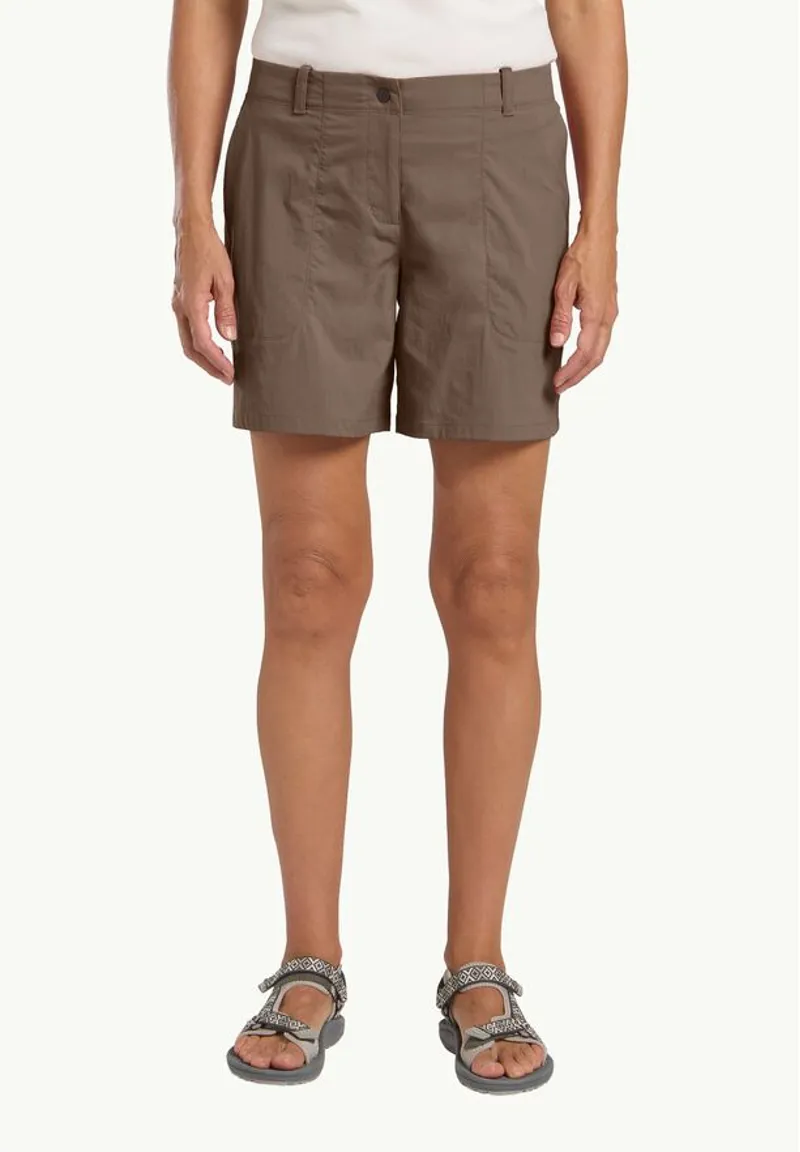 Jack Wolfskin Desert Shorts Womens in Cold Coffee