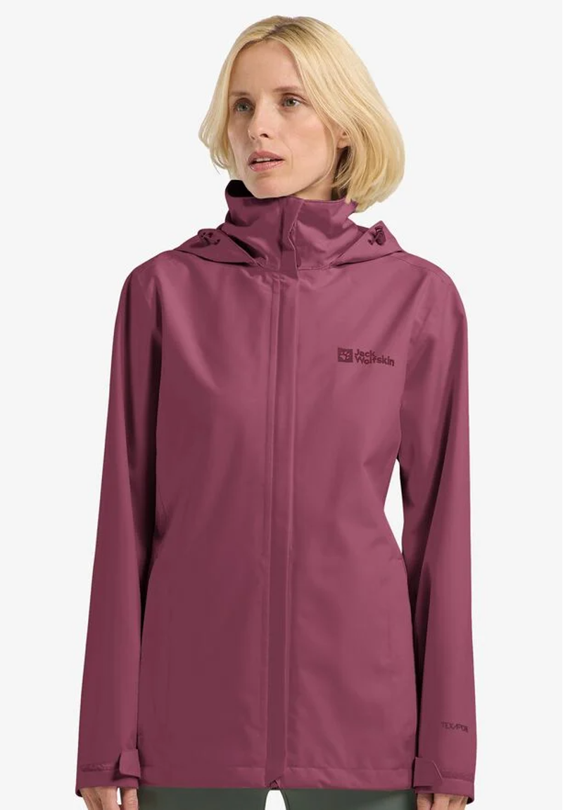 Jack Wolfskin Trailtime 2L Waterproof Jacket Womens in Rasin