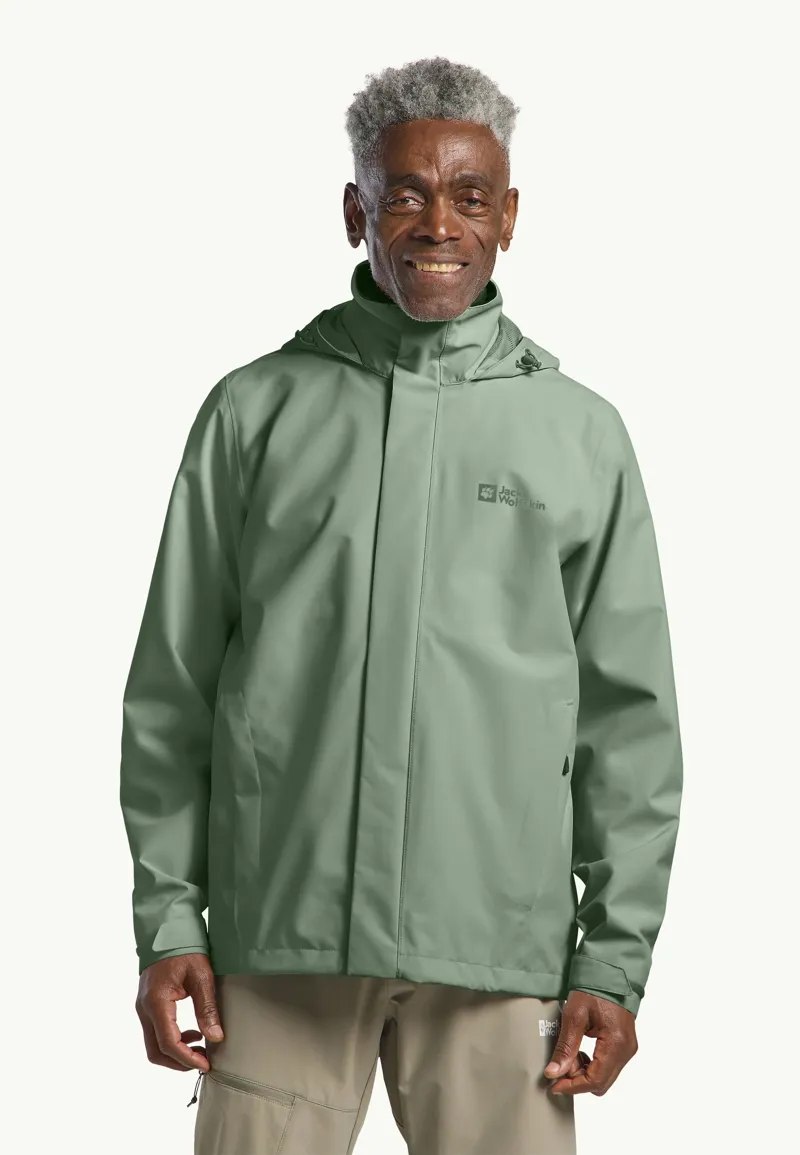 Jack Wolfskin Trailtime 2L Waterproof Jacket Mens in Eucalyptus