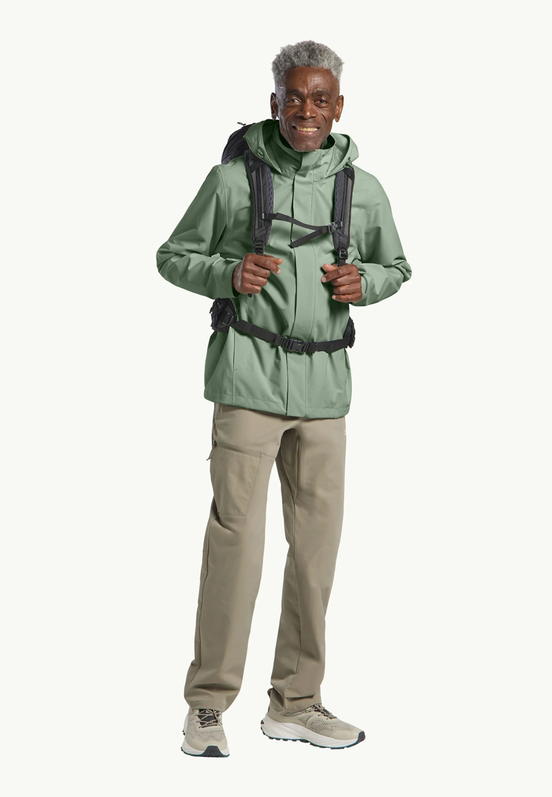 Jack Wolfskin Trailtime 2L Waterproof Jacket Mens in Eucalyptus-2